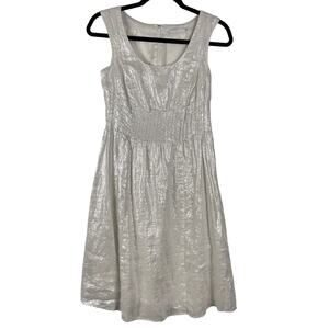 Badgley Mischka Metallic Linen Knee Length Sleeveless Dress Party Cocktail